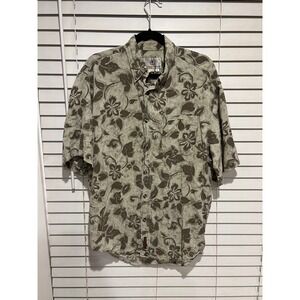 The Territory Ahead Mens Floral Print Short Sleeve Button Up Shirt Size‎ L